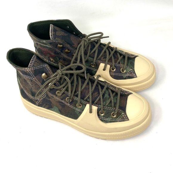 Converse Chuck Construct Black Joy Platform Shoes Grassy Jacquard Men’s A05308C - Picture 5 of 10